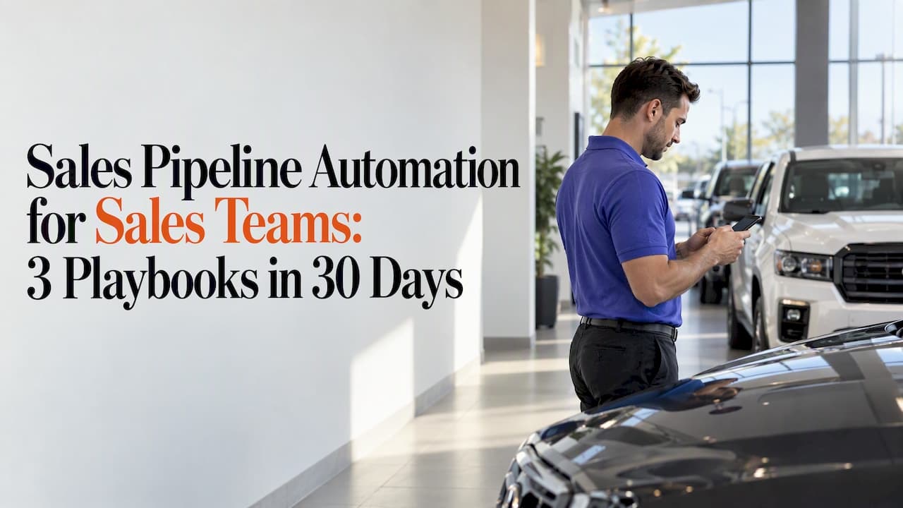 Sales Pipeline Automation for Sales Teams: 3 Playbooks in 30 Days