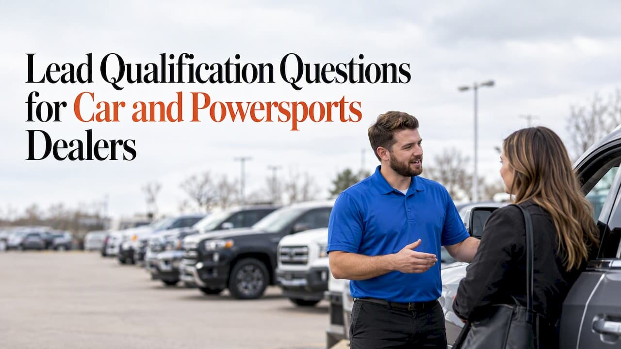 Lead Qualification Questions for Car and Powersports Dealers